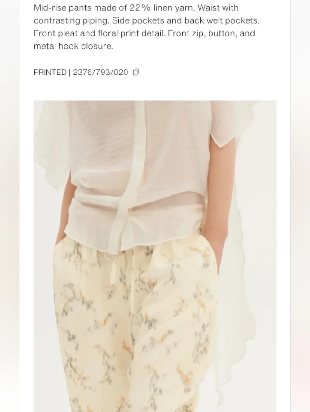 Zara linen viscose